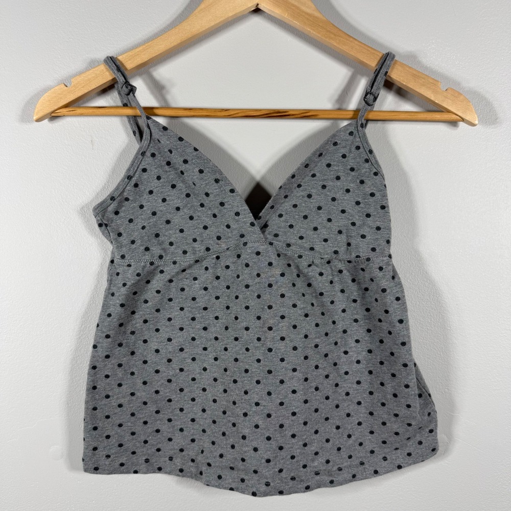 John Galt Polka Dot Camisole Gray One Size